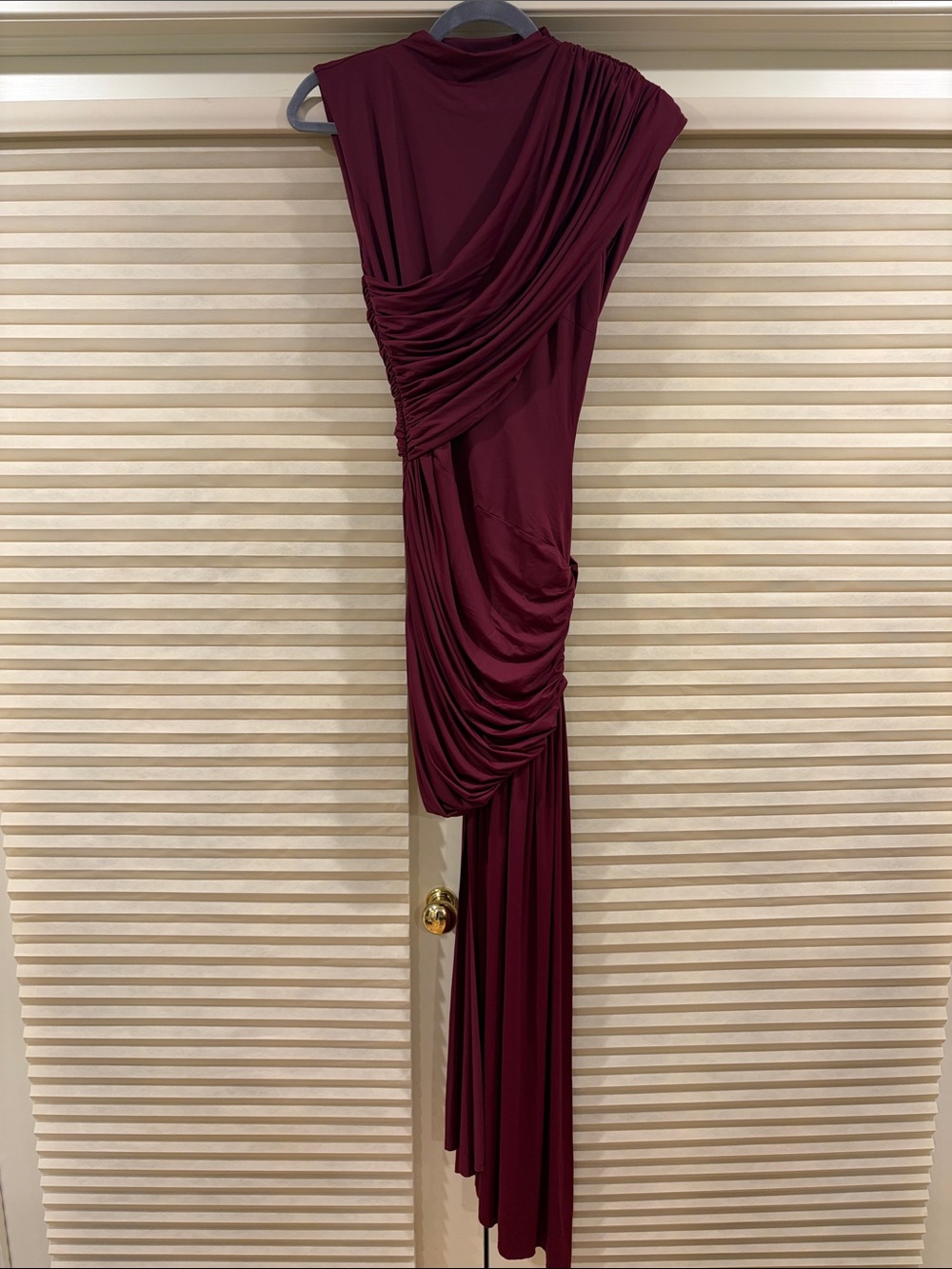 NWOT De La Vali RAVENNA MINI DRESS IN Burgundy, Size US 6